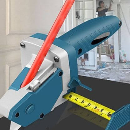 Instrument Manual pentru Bricolaj,  Ruleta Incorporata, Taiere Gips si Carton, 23x7 cm, Albastru