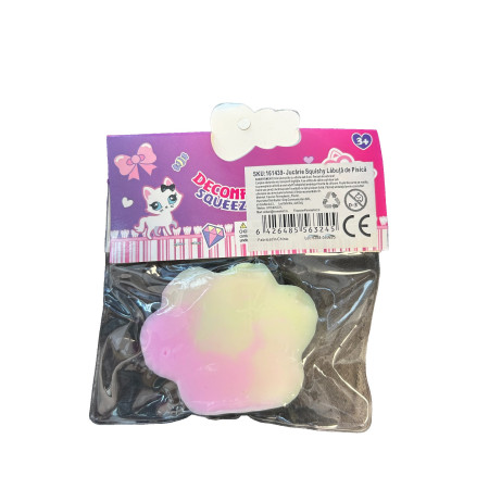 Jucarie Antistres Squishy, Cyrax, cu Revenire Lenta, Labuta de Pisica Pufoasa, 7.5 cm, Ambalaj Transparent, Model 270511, Multicolor