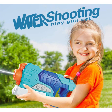 Pistol cu Apa pentru Copii, Rezervor, Pentru Piscina/Plaja, Cyrax, 6ani+,  Albastru, 500ML