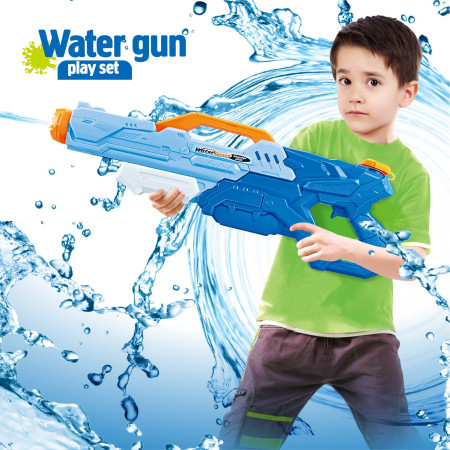 Pistol cu Apa pentru Copii, Rezervor, Pentru Piscina/Plaja, Cyrax, 6ani+, Albastru, 1500ML