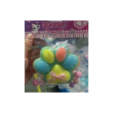 Jucarie Antistres Squishy, Cyrax, cu Revenire Lenta, Squeeze Pinch Family, Model Cat Paw, 12.5x10.5 cm, 220g, Ambalaj Transparent, Model 022, Multicolor
