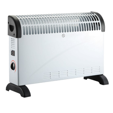 Convector Electric Clasic,  2000W, 3 Trepte de Putere, Termostat, 53x19.8x38 cm, Alb