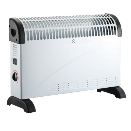 Convector Electric Clasic,  2000W, 3 Trepte de Putere, Termostat, 53x19.8x38 cm, Alb