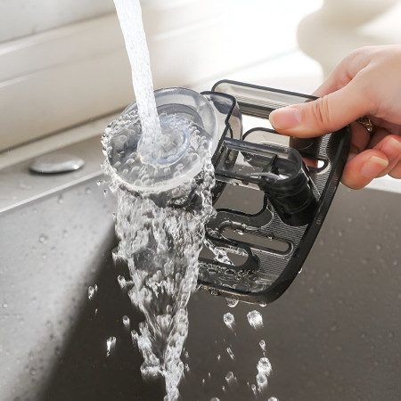 Suport pentru Incaltamintea de Casa,  fara Perforare, Montare pe Perete, Prindere Adeziva, 11.6x11x4.8cm, Gri Transparent