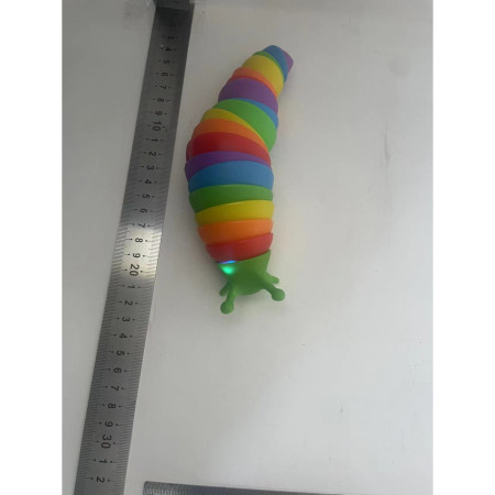 Jucarie Senzoriala Antistres, Cyrax, Fidget Toys, Omida Curcubeu, 18.6 cm, Functie de Luminat, +3 Ani, Multicolor