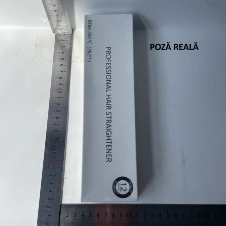 Placa de Par fara Fir, Cyrax, Adaptor Tip C, 4 Trepte de Temperatura, Tensiune 5V, Capacitate Baterie 5000 mAh, Indreptat, Ondulat, 23.5x3.3x4.5 cm, Negru