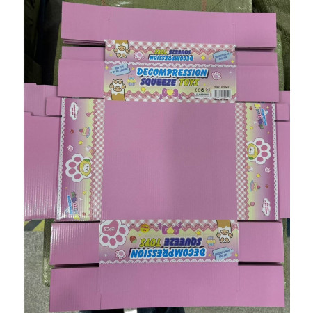 Ambalaj pentru Jucarii Antistres Squishy Cat Paw, Cyrax, cu Revenire Lenta, 27 x 24 x 8 cm, Roz