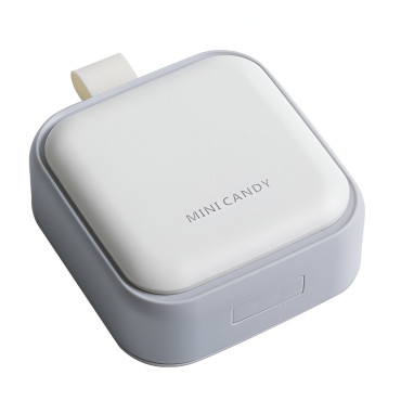 Cutie Depozitare Medicamente Mini,  4 Compartimente, Inchidere Etans, Portabila, Patrat, Gri, PP, 7.5x7.5x3 cm