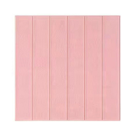 Set 10 Placi Tapet 3D,  70 x 70 cm, Grosime 3 mm, din Rasina, Tip Placi de Lemn, Suprafata Acoperita 4.9 mp, Roz Pudrat