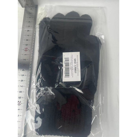 Manusi de Barbat,  Model H, Functie Touchscreen (ecran tactil), Material Acril Tricotat, Manseta Elastica, Interior Catifelat, Marime Universala, Negru