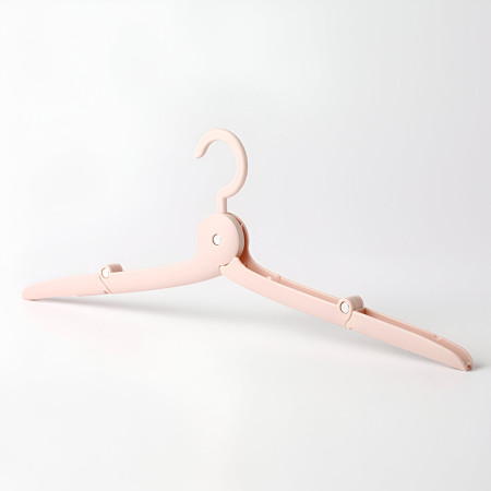 Umeras Pliabil de Calatorie,  Mini Cuier Portabil pentru Haine, Suport de Uscare, 14x7x1.4cm, Roz