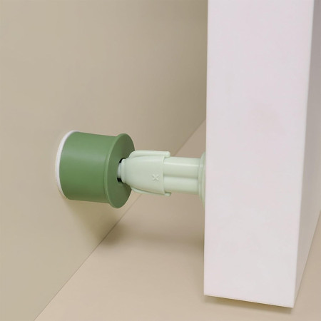 Opritor de Usa,  din Silicon, Model Magicial, cu Prindere de Perete, Anti-Coliziune, 4x 8.5 cm, Verde