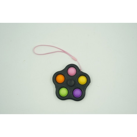 Cyrax Jucarie antistres simple dimple fidget toy spinner cu 5 buline, Multicolor/Negru