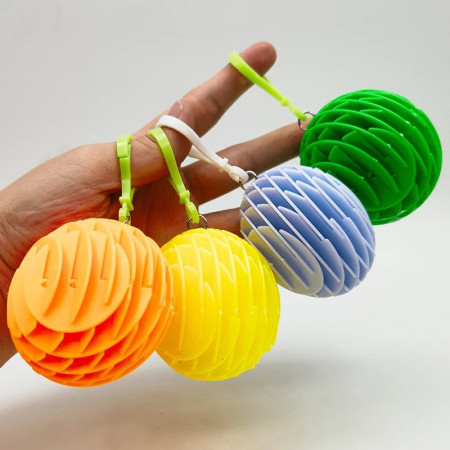 Jucarie Worm Fidget de Decompresie, Cyrax, Anti Stres, Dimensiune Compacta 6 cm, Dimensiune Extinsa 15.5 cm, Verde