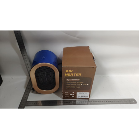 Radiator mini Incalzitor,  Element de Incalzire PTC, Putere 1200 W, Radiator cu termostat reglabil, 19.5 x 12.5 x 12.5 cm, 800 g, Albastru