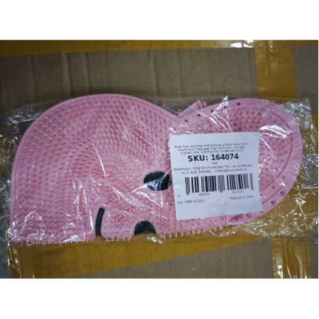 Covoras de Baie,  pentru Masaj/Spalat Picioare, din TPE, Antiderapant, 45 x 45 cm, Model Iepuras, Roz