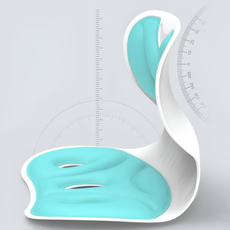 Suport pentru Scaun, Cyrax, pentru Corectarea Posturii, Portabil, Ergonomic, Ameliorare Durere, Respirabil, 36x34x33 cm, Marime L, Verde