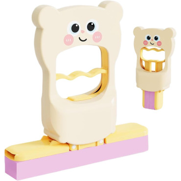 Mini Mop,  de Mana, Pliabil, Model Ursulet, din Plastic, 9 x 15 x 15 cm, Roz