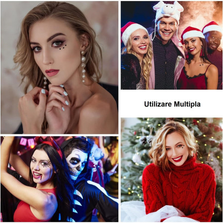 Tus Lichid pentru Ochi, Cyrax, 2 Capete, Eyeliner si Stampila Inima, Pentru Ochi si Corp, 50 g, Rezistent la Apa, 12.7 x 3 cm, Negru