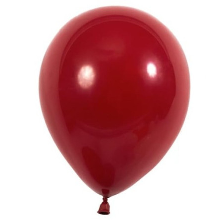 Set 12 Baloane, Cyrax, din Latex Standard, 13 cm, Rosu Inchis