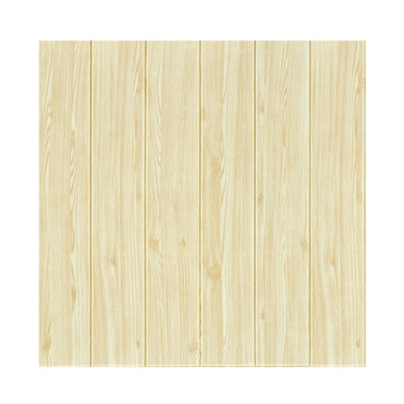 Set 10 Placi Tapet 3D,  70 x 70 cm, Grosime 3 mm, din Rasina, Tip Placi de Lemn, Suprafata Acoperita 4.9 mp, Crem