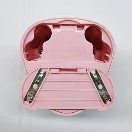 Ascutitoare Electrica cu 2 Gauri,  Gri, Baterii 4 x AA (neincluse), 7.5 x 7.5 x 7.5 cm, Roz