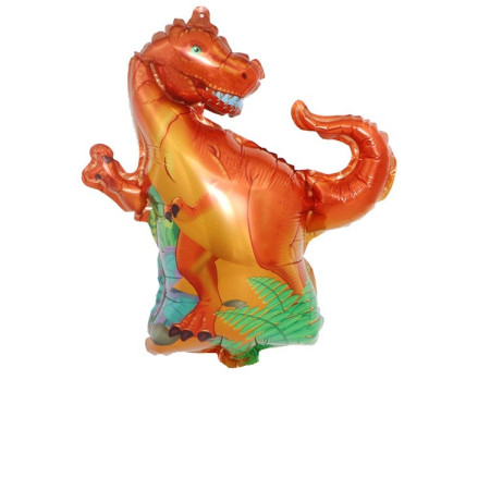 Set 5 Baloane Folie Metalizata, Cyrax, Figurine Dinozauri, 30 cm, Ambalaj Individual, Pai inclus, Umflare cu Aer sau Heliu, Multicolor