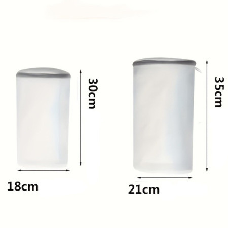 Sac Cilindric pentru Spalare Incaltaminte,  Dimensiuni Mari, pentru Masina de Spalat, 35x21x5 cm, Alb