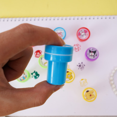 Set 10 Stampile, Cyrax, pentru Copii 4-6 Ani, Model Printese din Desene, 20 x 5 x 2 cm, Multicolor