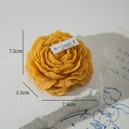 Lumanare Parfumata,  Model Trandafir, Ardere 10h, 70 g, 7.5 x 3.5 cm, Parfum de Citrice, Portocaliu