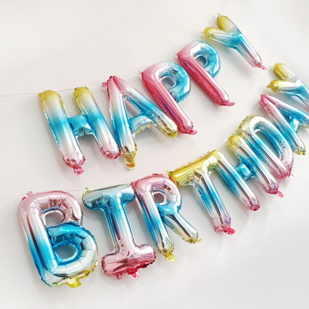 Set baloane folie Cyrax, Happy Birthday, 40 cm, multicolor