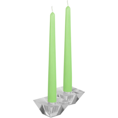Set 4 Lumanari,  pentru Suport de Masa, Fara Miros si Fum, din Parafina, 2.2 x 25 cm, Verde
