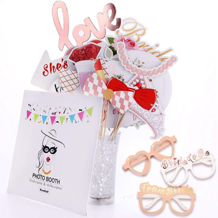 Set 23 de Accesorii pentru Petrecere, Cyrax, Props pentru Coltul de Poze, Tematica Petrecerea Burlacitelor, Roz
