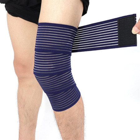 Orteza Elastica, Cyrax, Pentru Picior/Mana, cu Prindere Velcro, 7.5 x 180 cm, din Nailon, Albastru