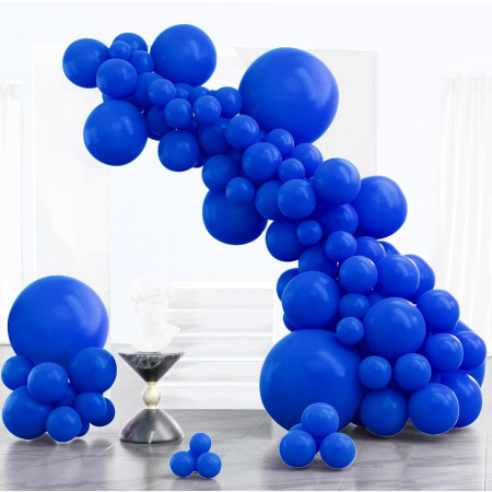 Set 12 Baloane, Cyrax, din Latex Standard, 13 cm, Albastru