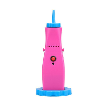 Cyrax Pompa Electrica Pentru Umflat Baloane, din Plastic, cu Acumulator, Autonomie 3-4h, Portabila, Roz