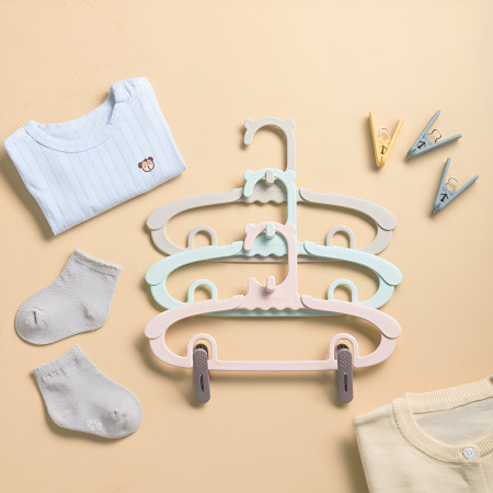 Set 10 de Cleme pentru Haine,  de Prindere pentru Pantaloni, Atasabile la Umerase, 1.6x2.3x6.35 cm, Maro