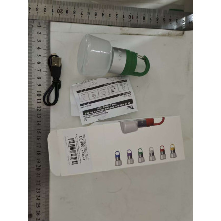 Lampa Portabila,  de Voiaj/Camping, Incarcare USB, IPX5, LED RGB, din ABS, 300 mAh, 10 x 5.5 x 5.5 cm, Verde