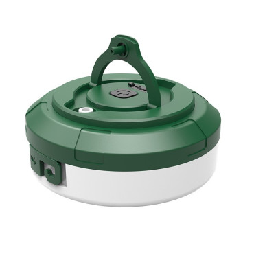 Lumină de camping LED încărcare USB,  șir colorat, pentru aer liber, cort, Distanta 10 metri, 1800mAH, 10.5x4.3 cm, Alb Verde