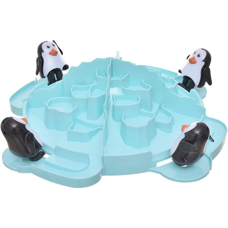 Joc Interactiv pentru Copii, Cyrax, Batalia Pinguinilor, 3 ani+, Tabla de Joc, Figurine Pinguini, Mingi, Multicolor