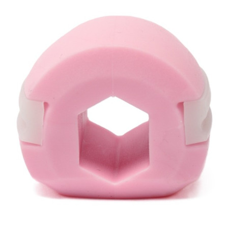 Dispozitiv de Tonifiere Faciala,  din Silicon, Corectare Mandibula/Maxilar, Roz