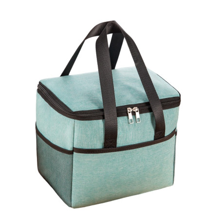 Geanta Termica Cyrax pentru Pranz, Compartimente Telefon si Tacamuri, Multifunctionala, Impermeabila, 24x18x21 cm, Verde