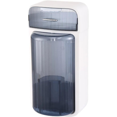 Organizator Baie, Cyrax, 4 Compartimente si 1 Sertar, Rotire 360 Grade, din PP+PET, 27.5 x 16 x 11 cm, Albastru