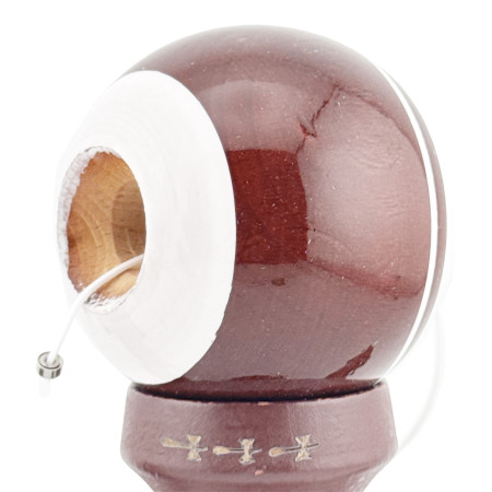 Kendama X Originala, Profesionala, Cyrax, Super Sticky Legendary, Rulment Metalic cu Ata 55 cm, Alb/Maro