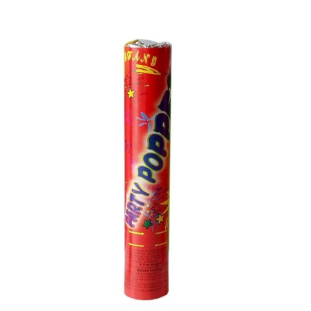 Tub de Confetii, Cyrax, Party Pooper, 40x5 cm, Confetii Asortate din Hartie, Multicolor