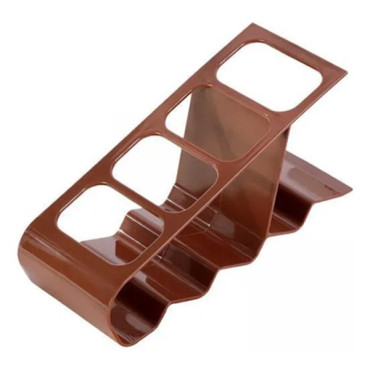 Suport de Birou,  din Plastic, pentru Telecomenzi, Telefoane, 18 x 7 x 9 cm, Maro