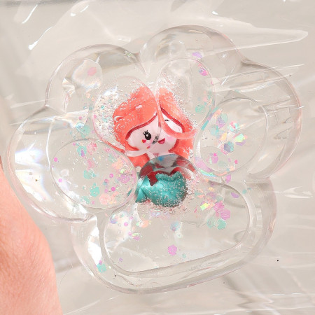 Jucarie Antistres Squishy, Cyrax, Labuta de Pisica Pufoasa, cu Revenire Lenta, 7 x 6.5 cm, Model Printesa, Multicolor