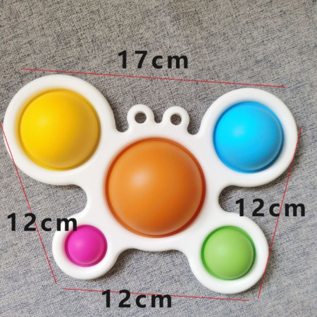 Jucarie Antistres Cyrax - Fidget Toy, Simple Dimple, Crab, Multicolor
