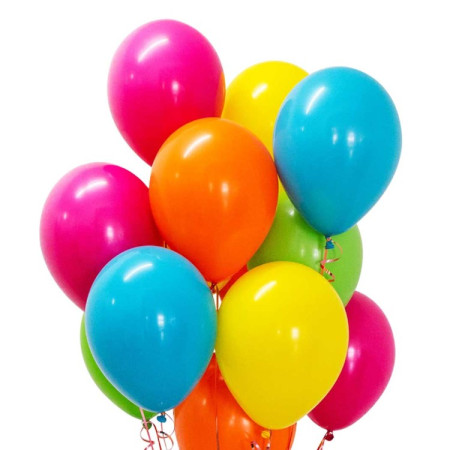 Set 25 Baloane din Latex, Cyrax Metalizate, Model Party, 30 cm, Multicolore, 2.8 g