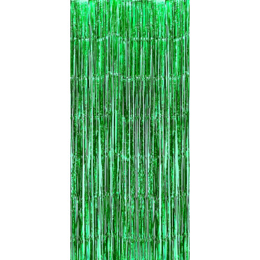 Perdea Franjurata, Cyrax, Model Decor Petrecere, pentru Fundal de Poze, Amenajare Colorata a Petrecerii, Dimensiune 100x200 cm, Verde